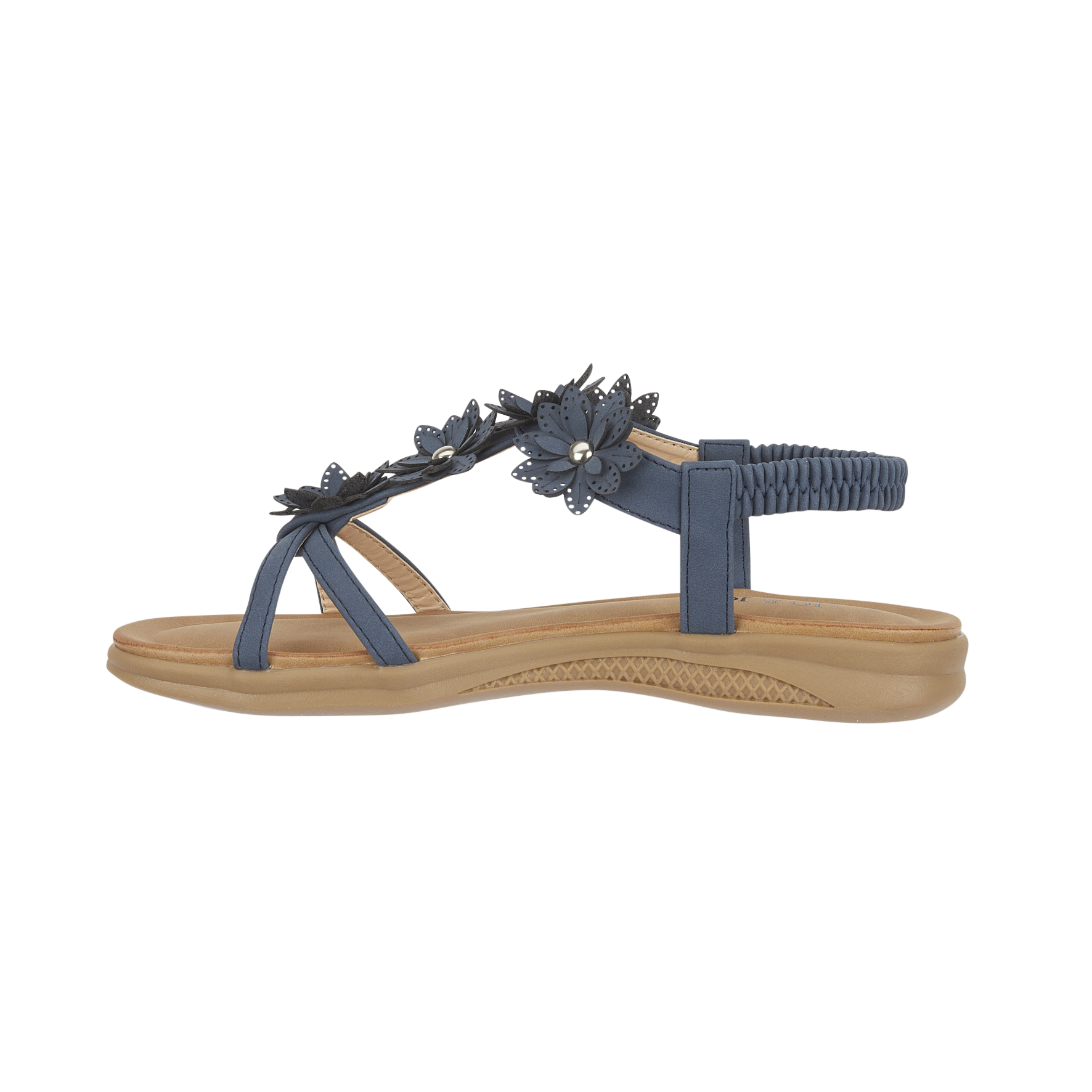 Navy blue sandal with floral design Jaipur JO & JOE