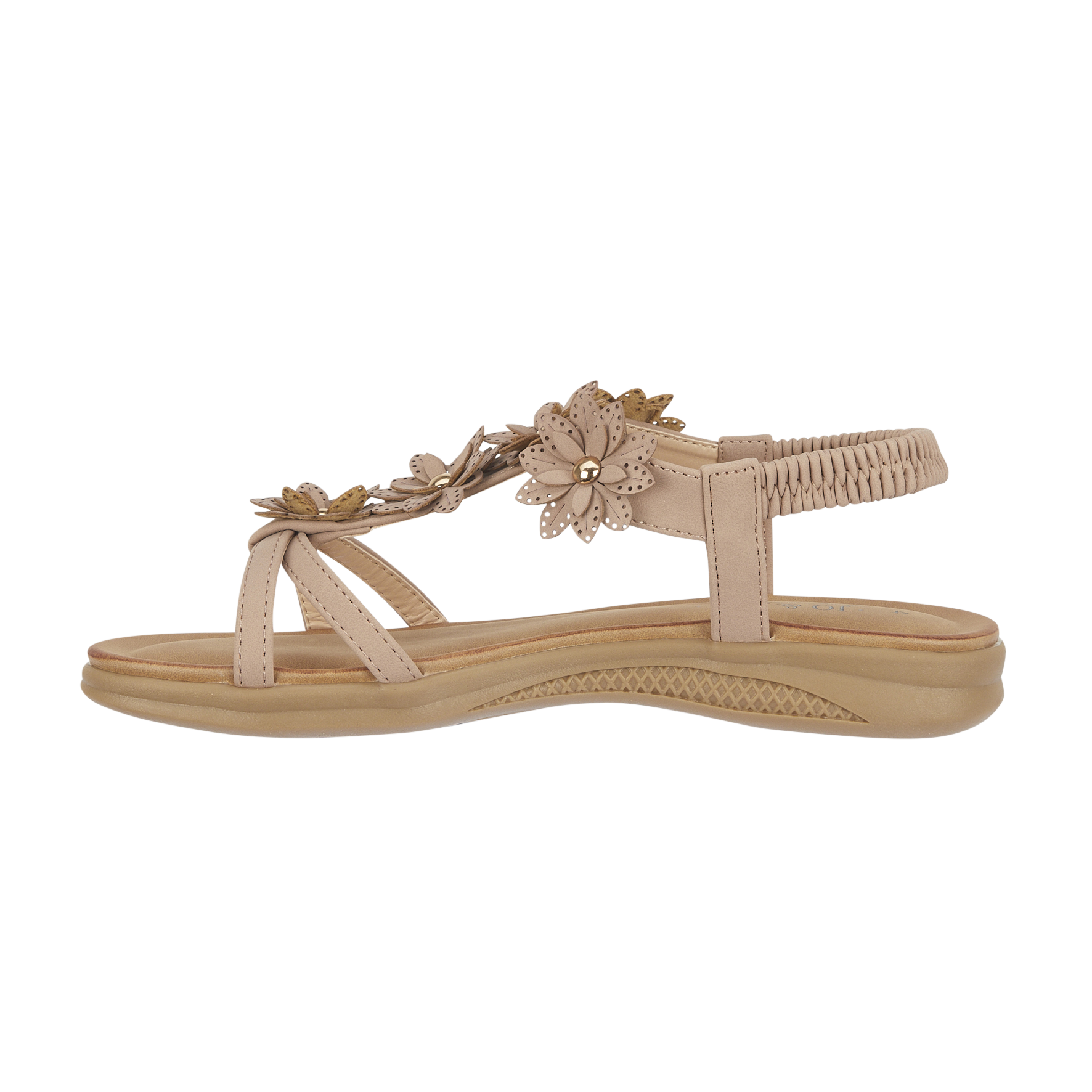 Pink sandal with floral decorations Jaipur JO & JOE