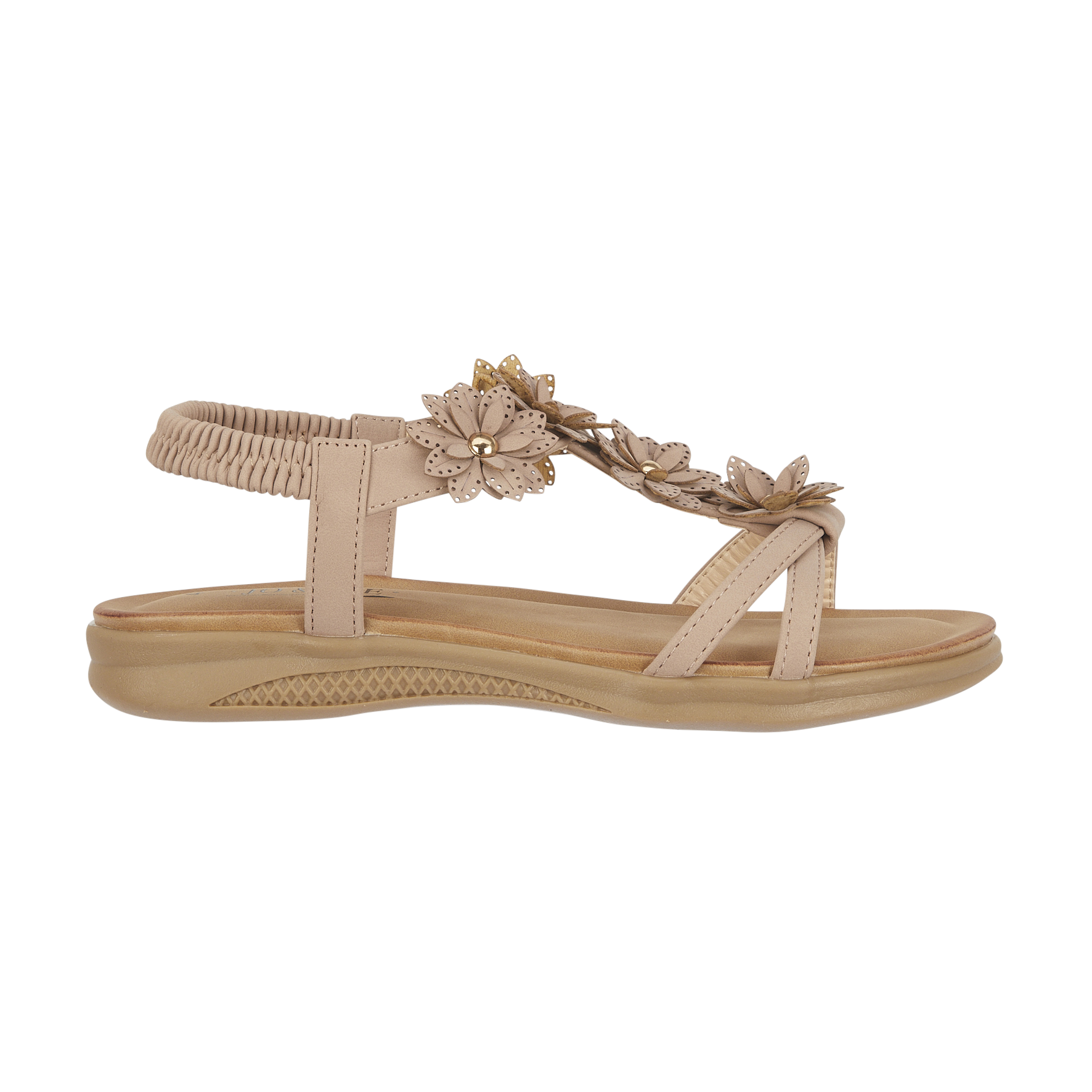 Pink sandal with floral decorations Jaipur JO & JOE