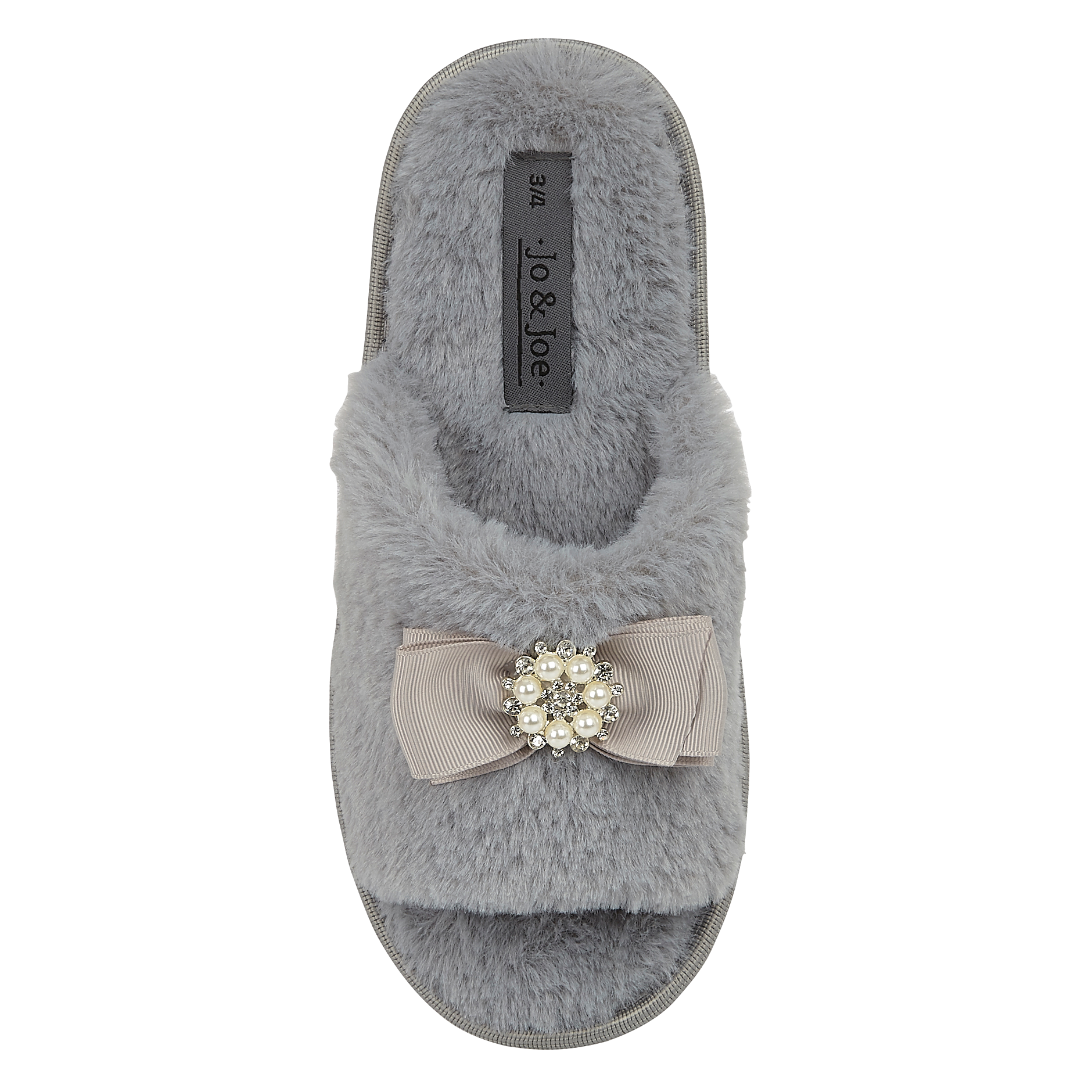 Empress Faux Fur Open Toe Sliders