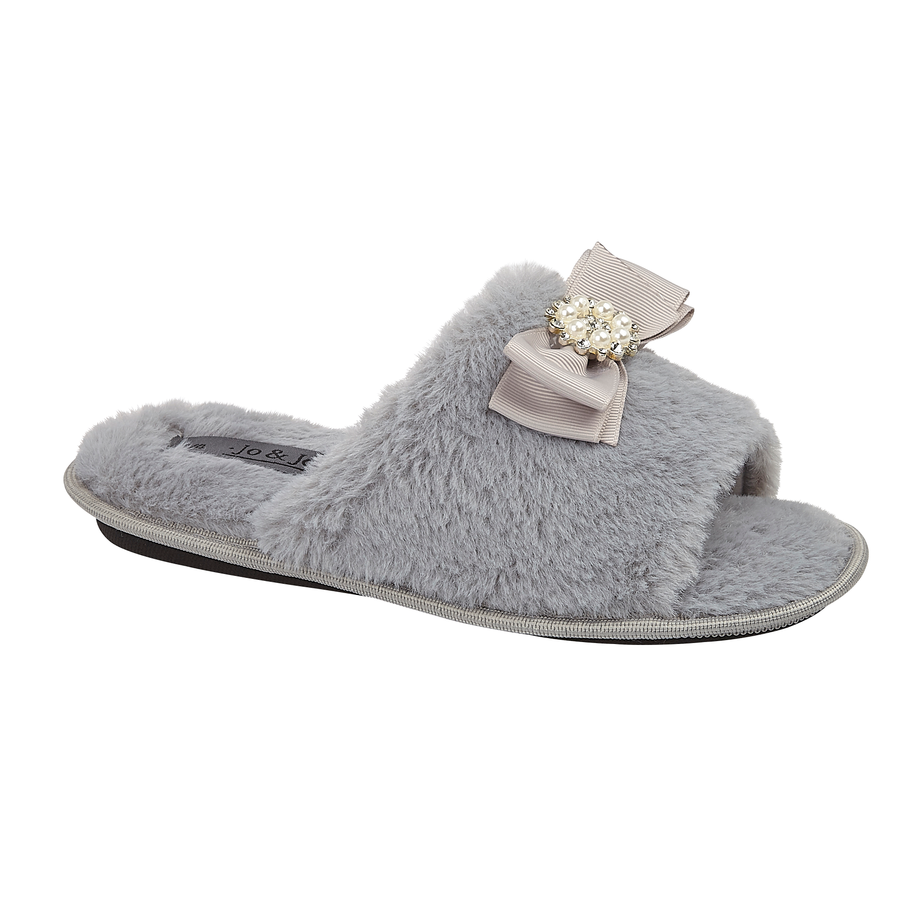 Empress Faux Fur Open Toe Sliders