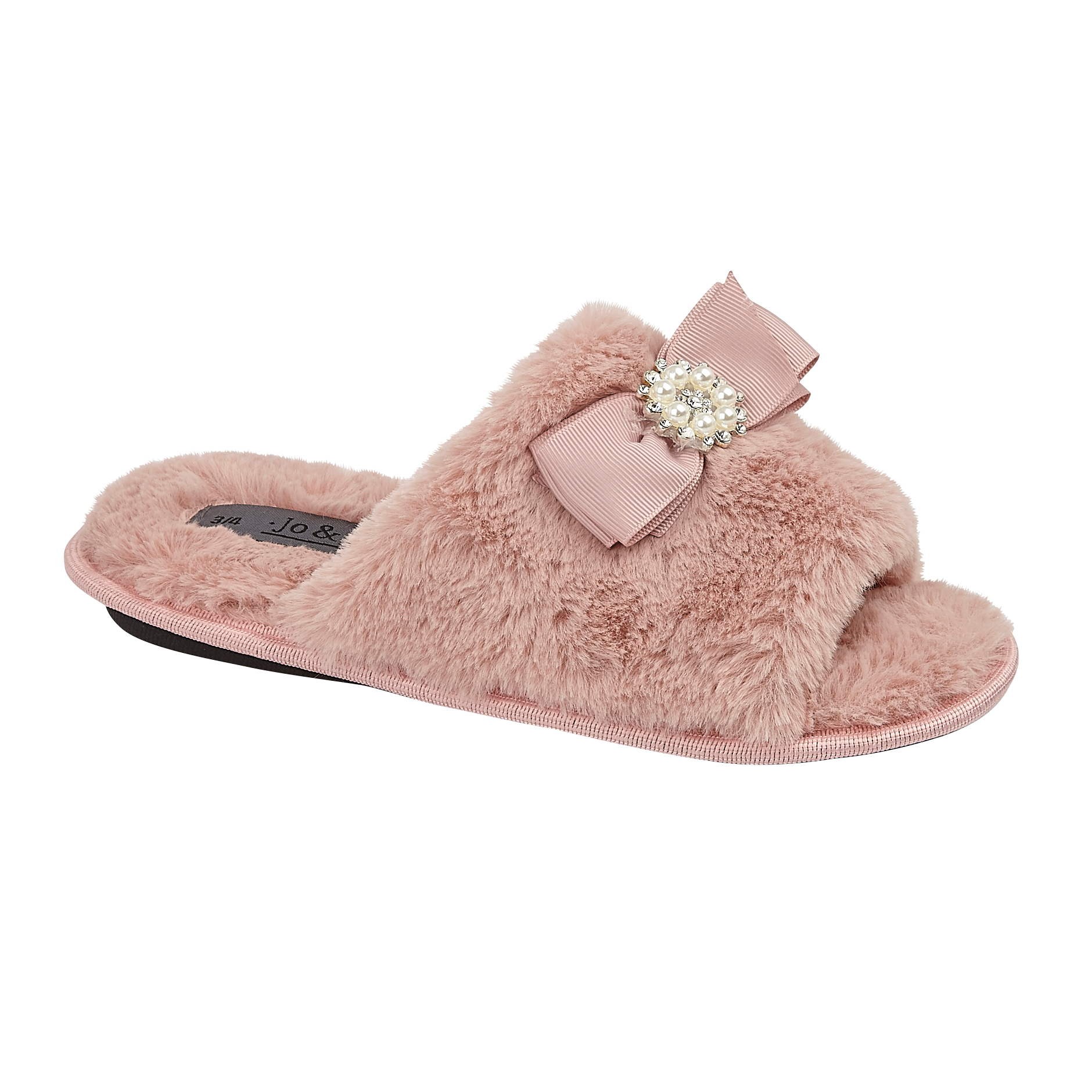 Empress Faux Fur Open Toe Sliders