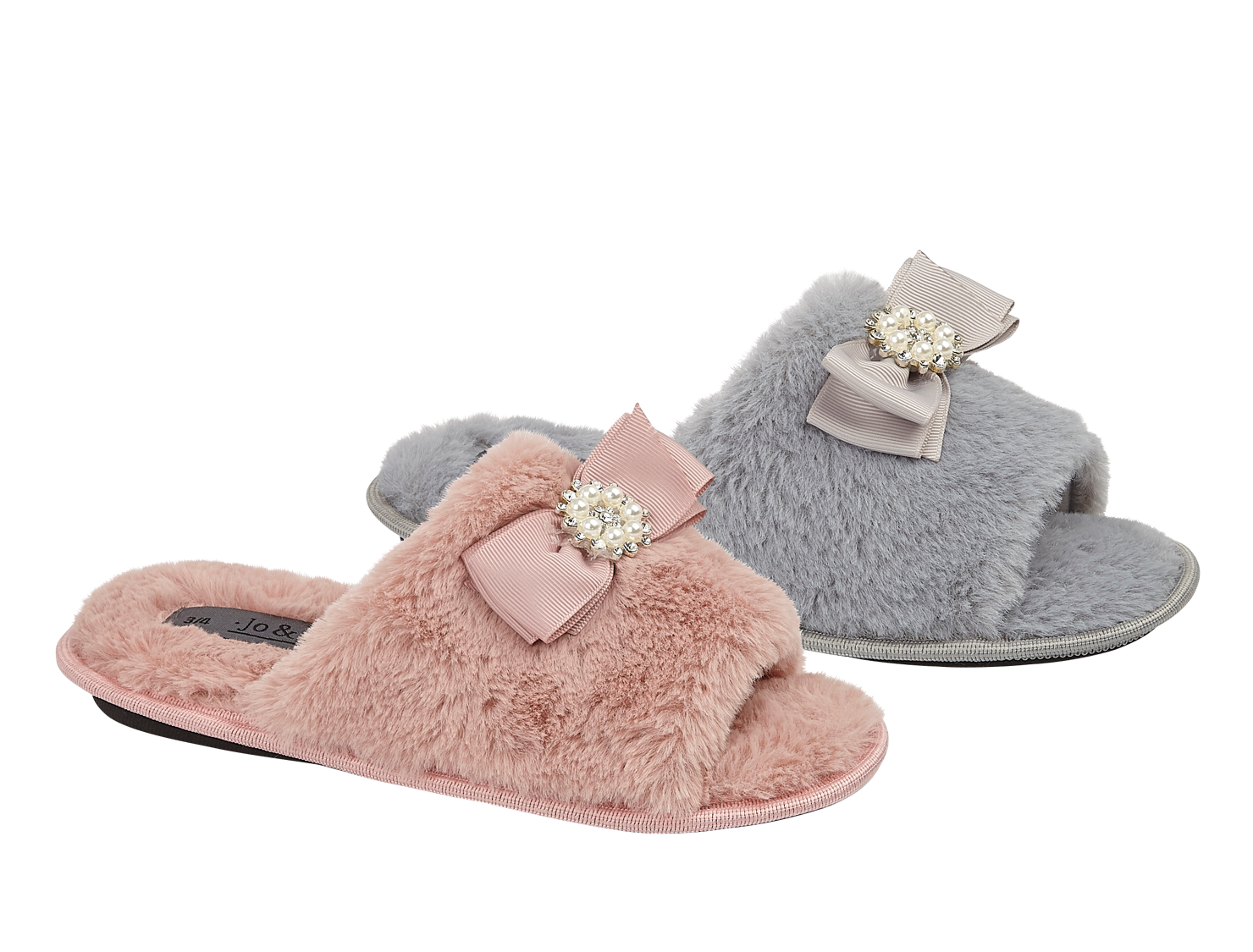 Empress Faux Fur Open Toe Sliders