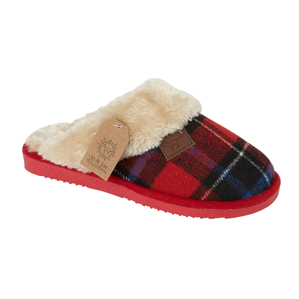 Shetland Tartan Mule Slippers