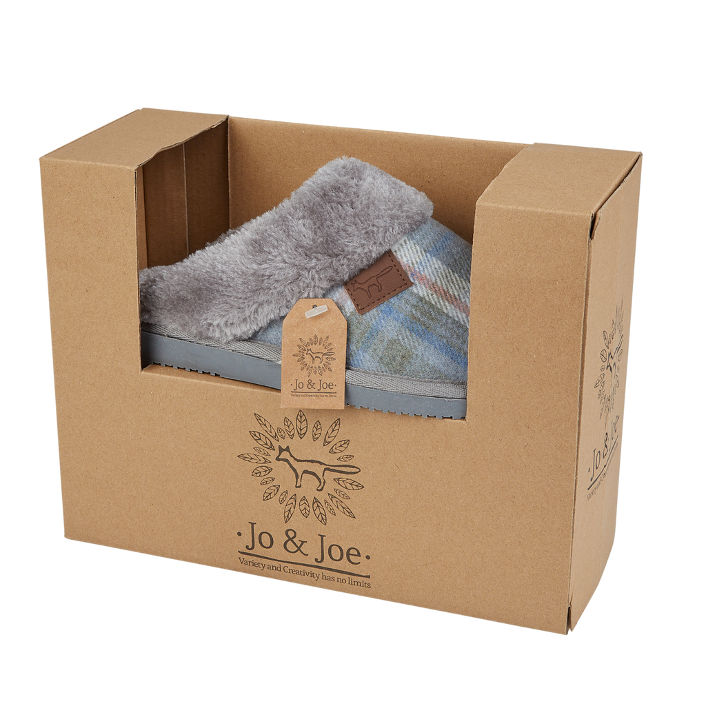 Shetland Tartan Mule Slippers