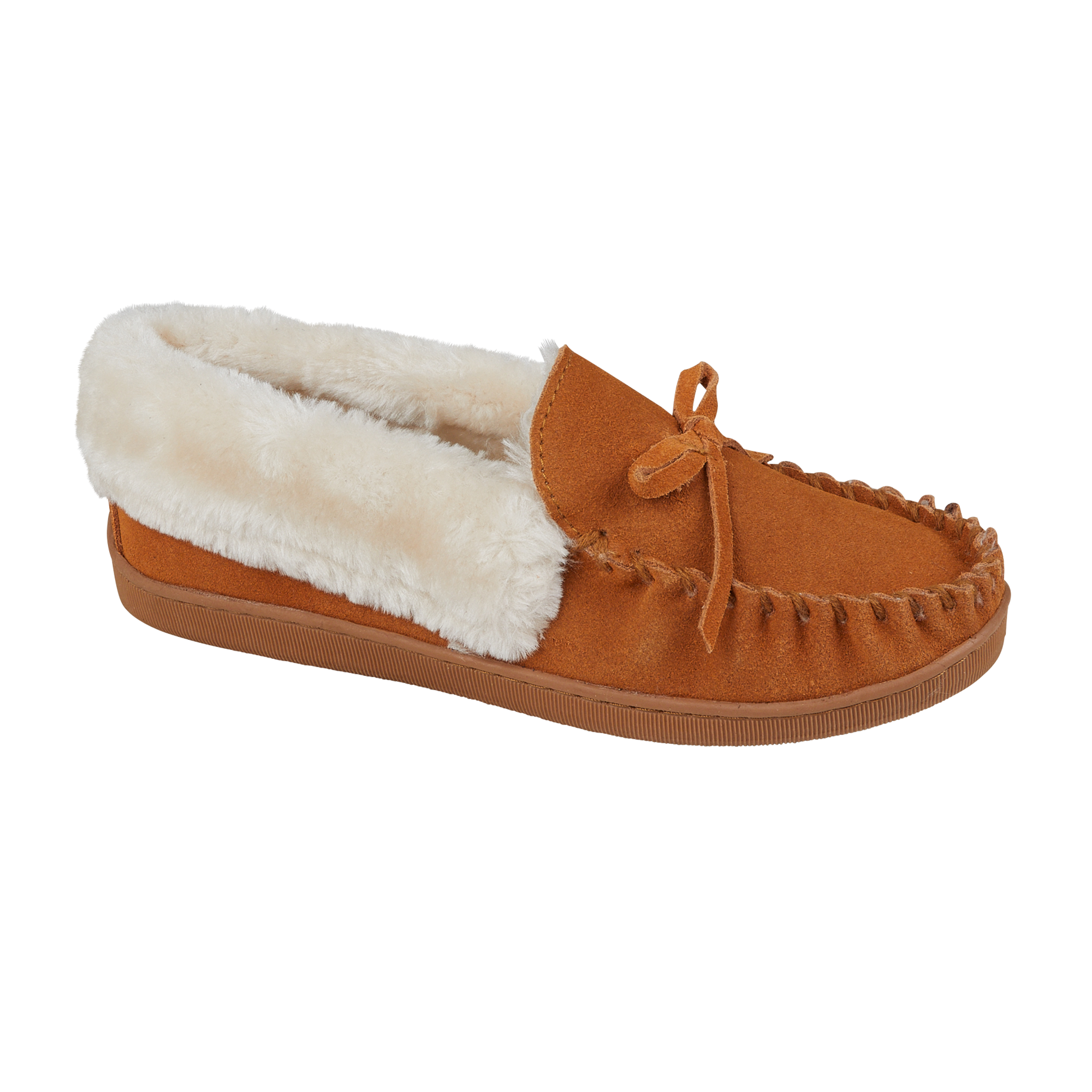 Mull Suede Moccasin Slippers