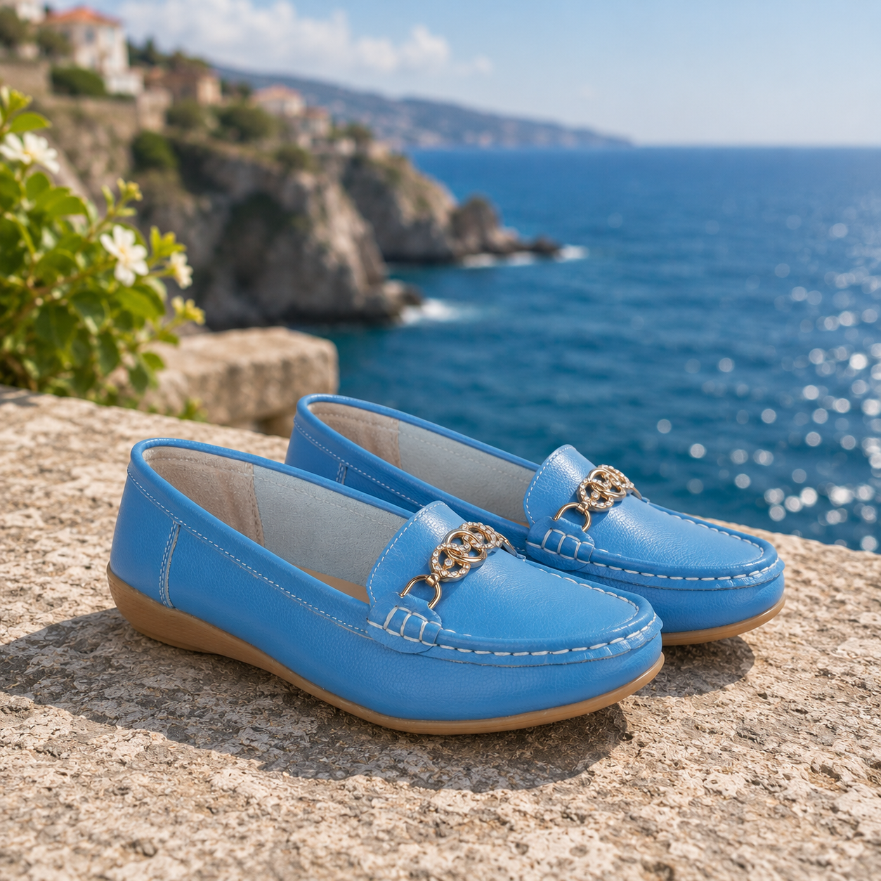Kasbah Chained Leather Loafers