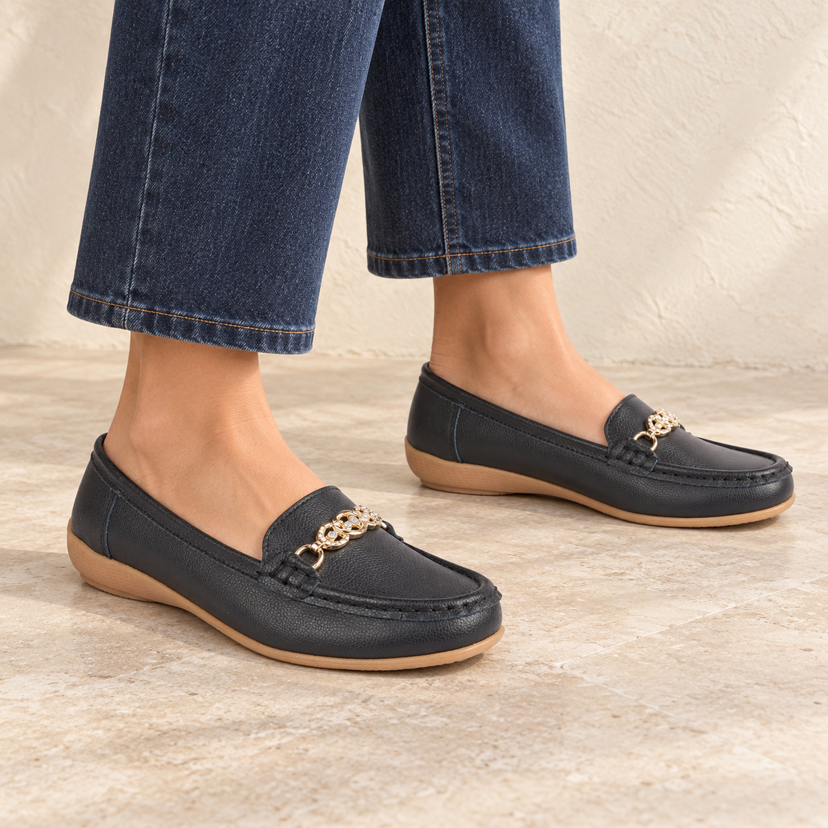 Kasbah Chained Leather Loafers