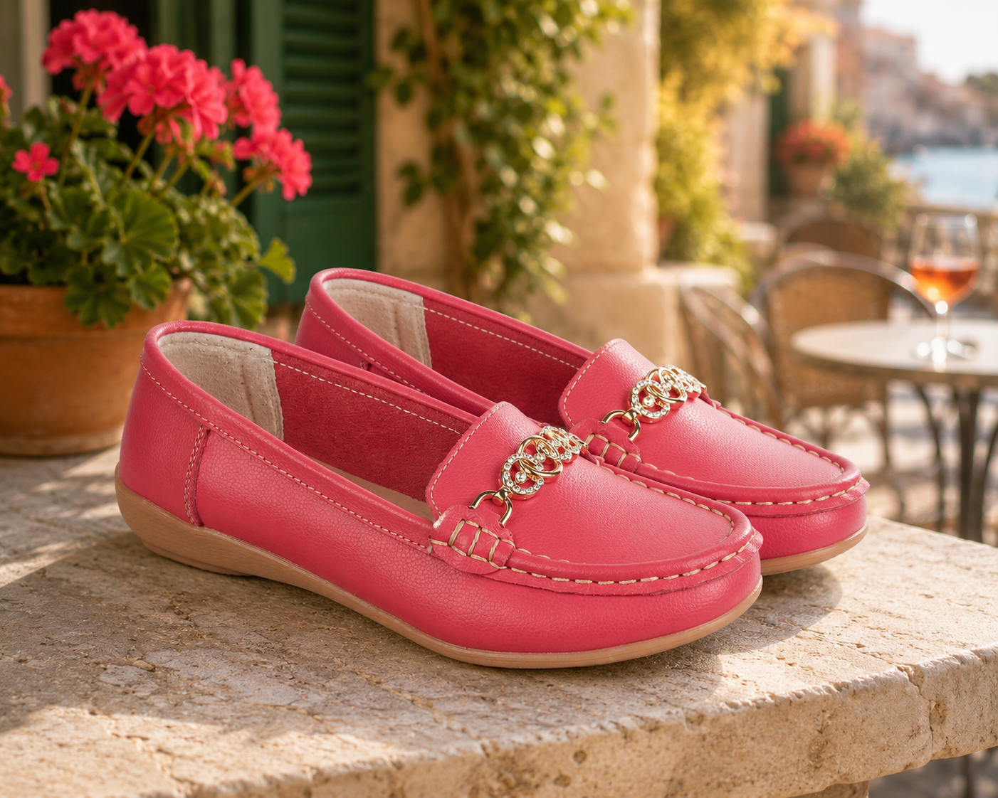 Kasbah Chained Leather Loafers