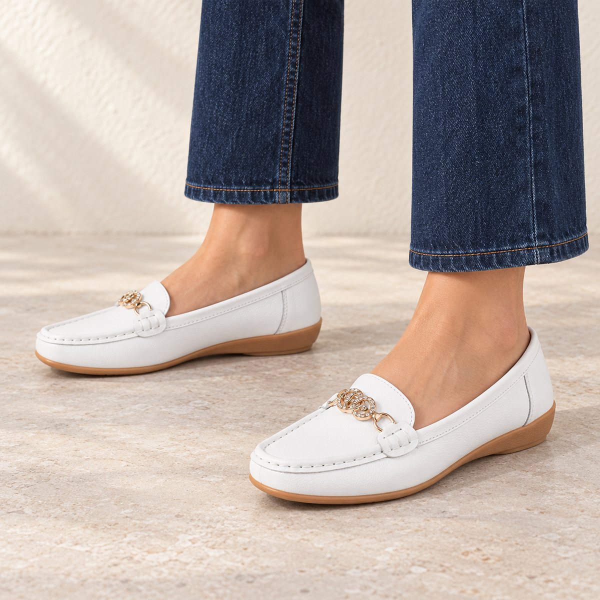 Kasbah Chained Leather Loafers