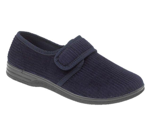 Ken Corduroy Touch Fastening Slippers