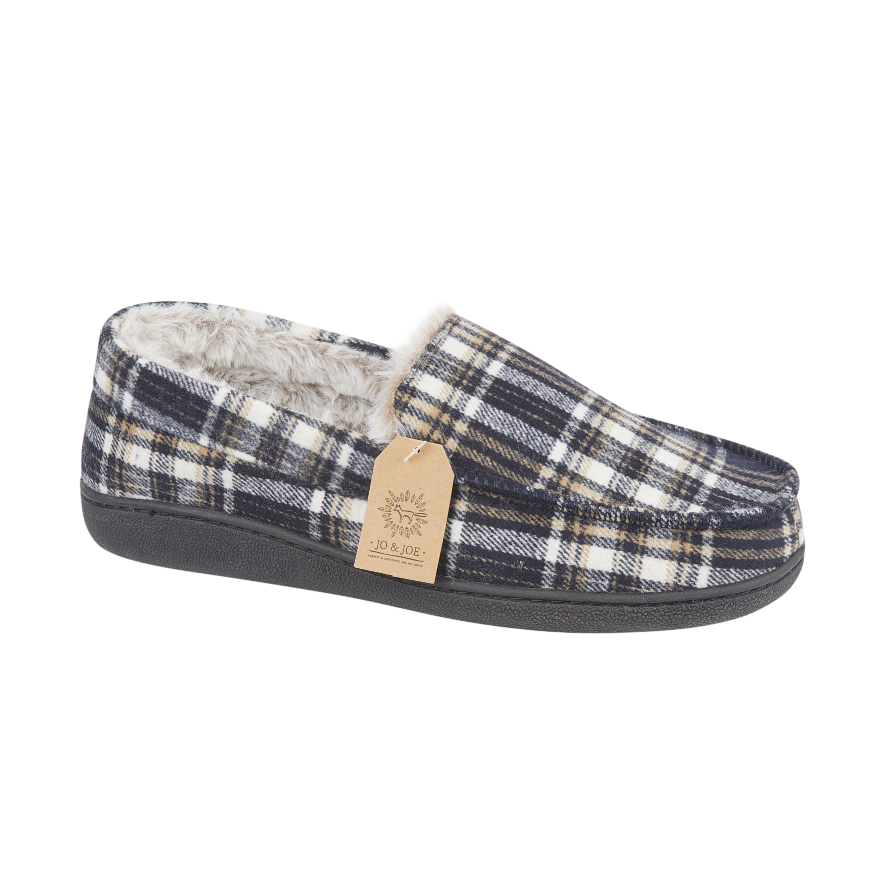 Livingston Checked Moccasin Slippers