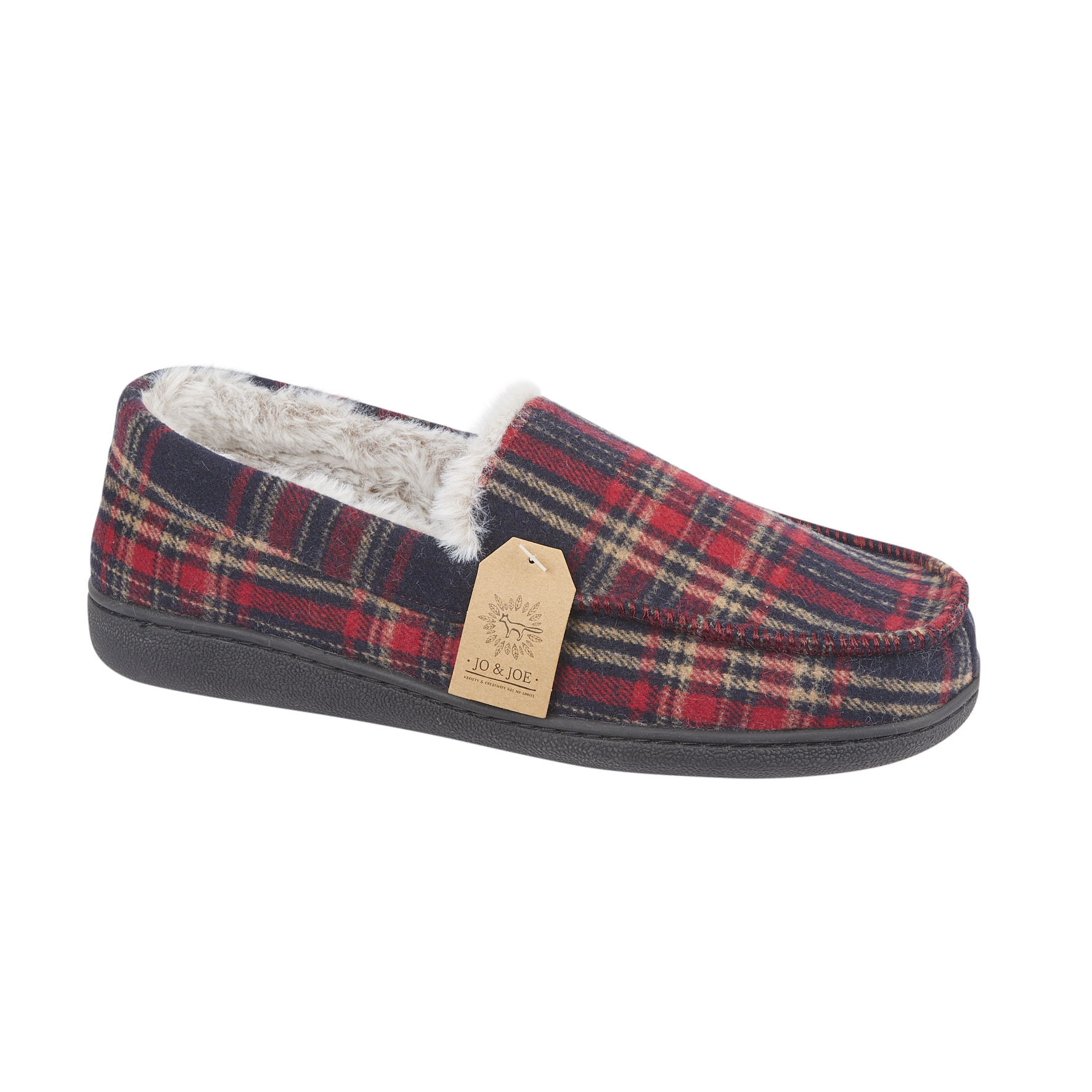 Livingston Checked Moccasin Slippers
