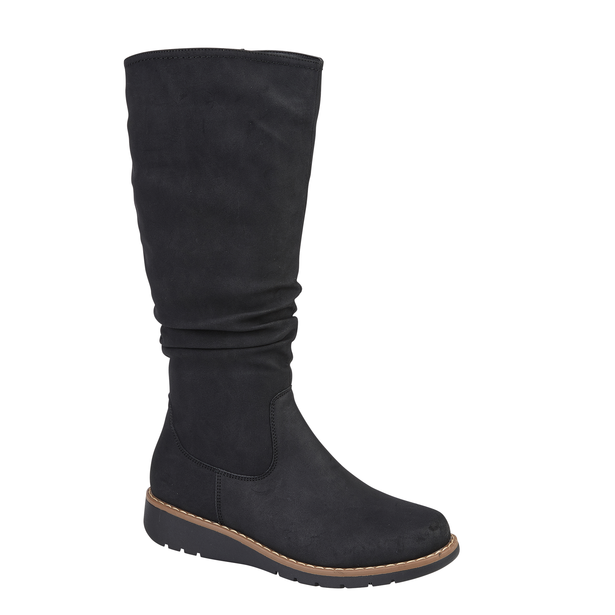 Lusitano Black Long Ruched Boots