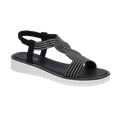 Mariposa Black Elasticated Sandals