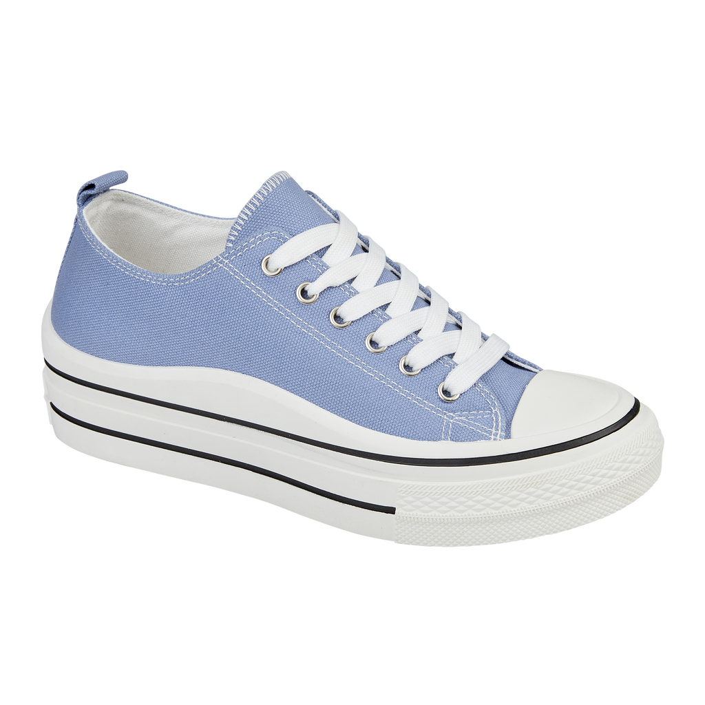 Front ladies sky blue lace up canvas Montpellier Urban Jacks 