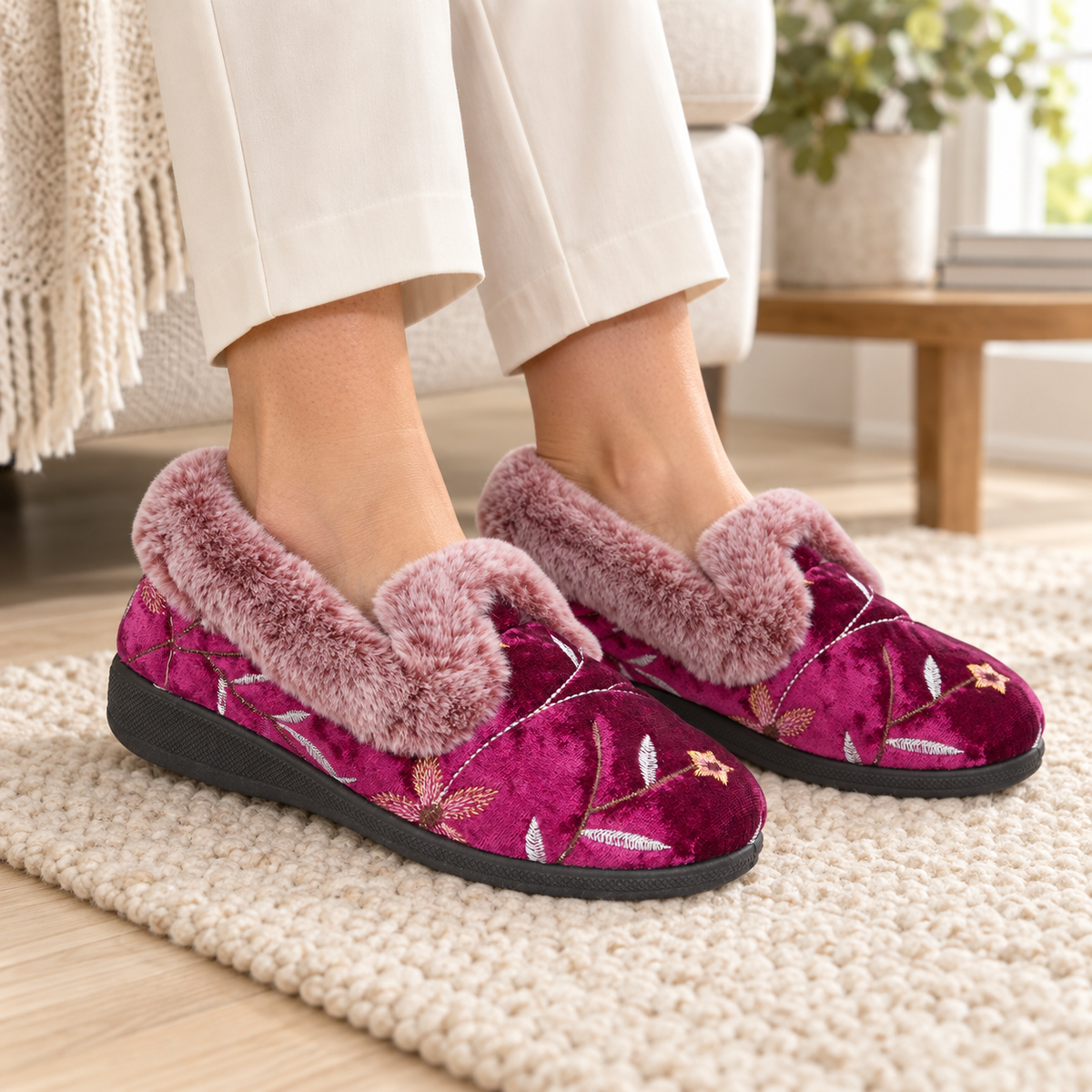 Mabel Wide Fit Slippers
