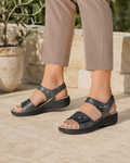 Marigold Croc Low Profile Sandals