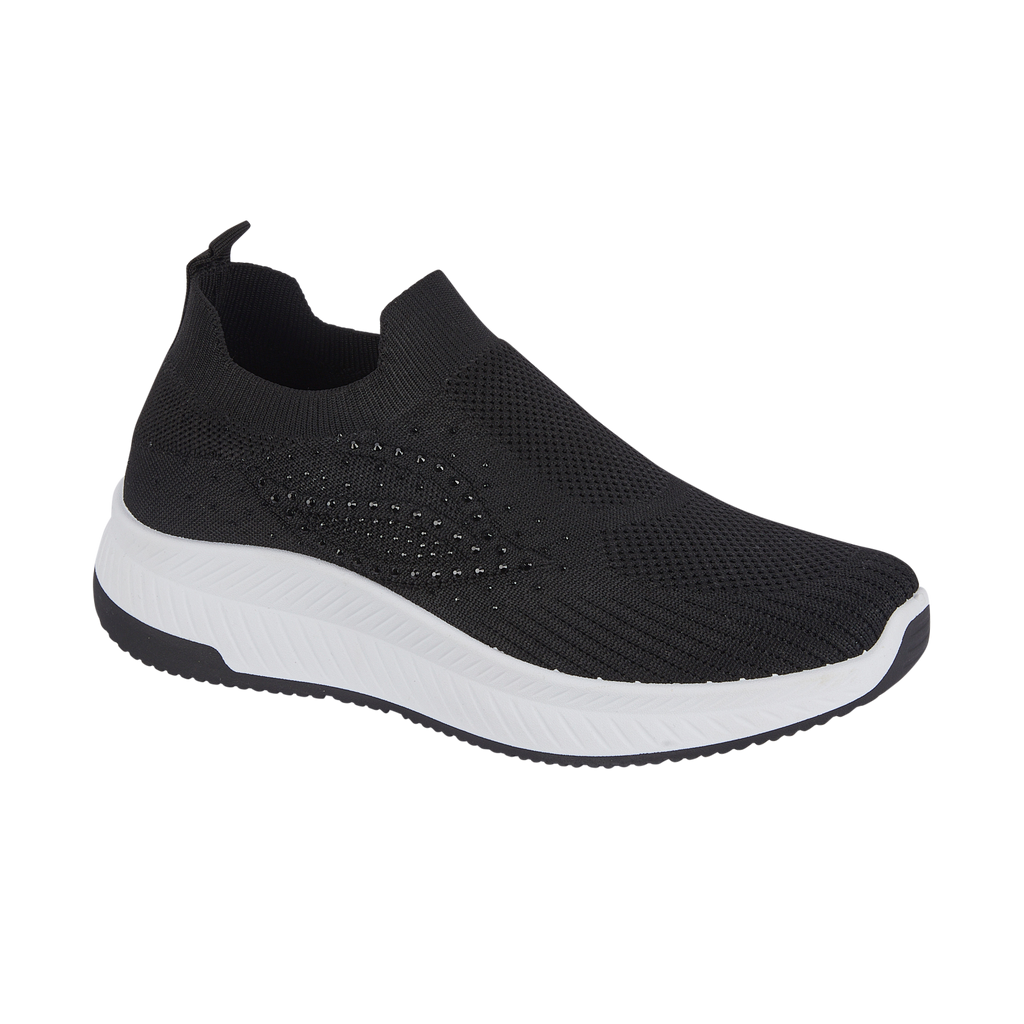 Negroni Women's Slip On Leisure Trainers Black