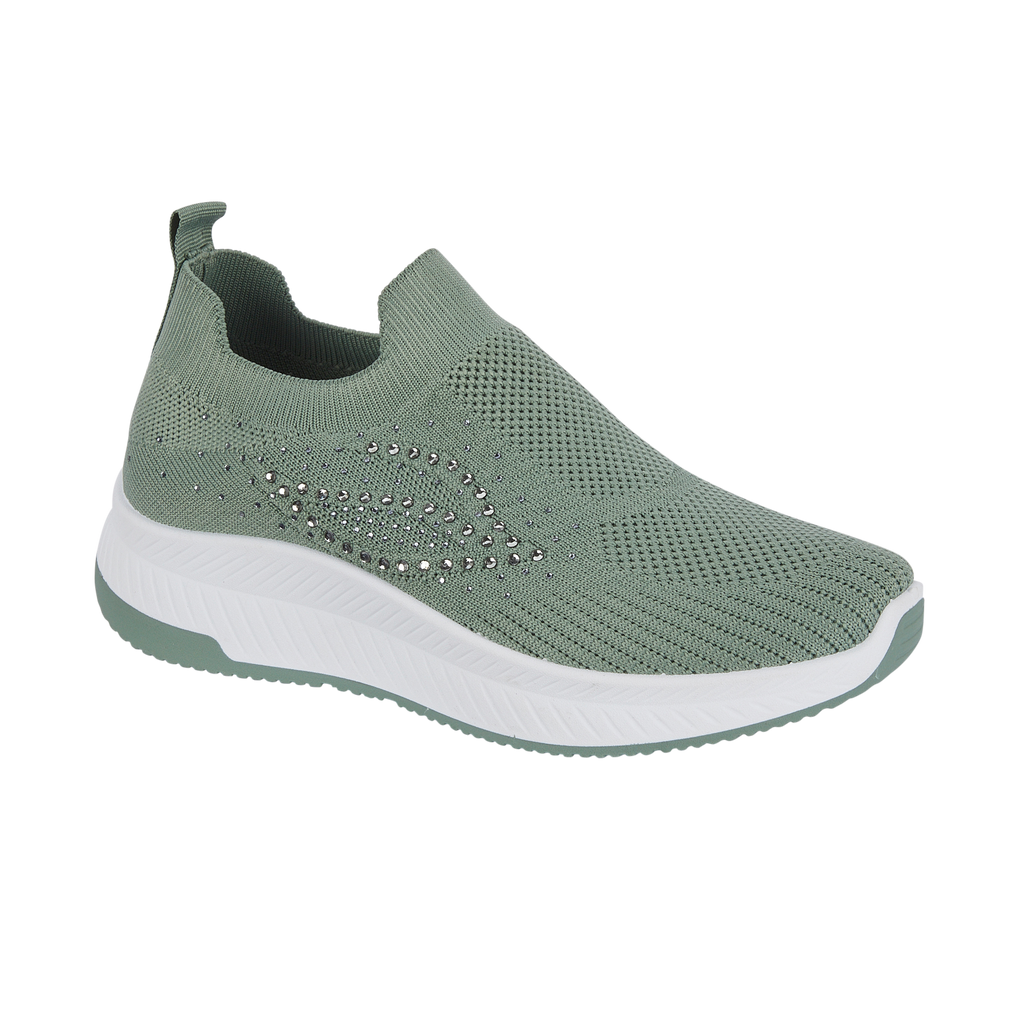 Negroni Women's Slip On Leisure Trainers Moss