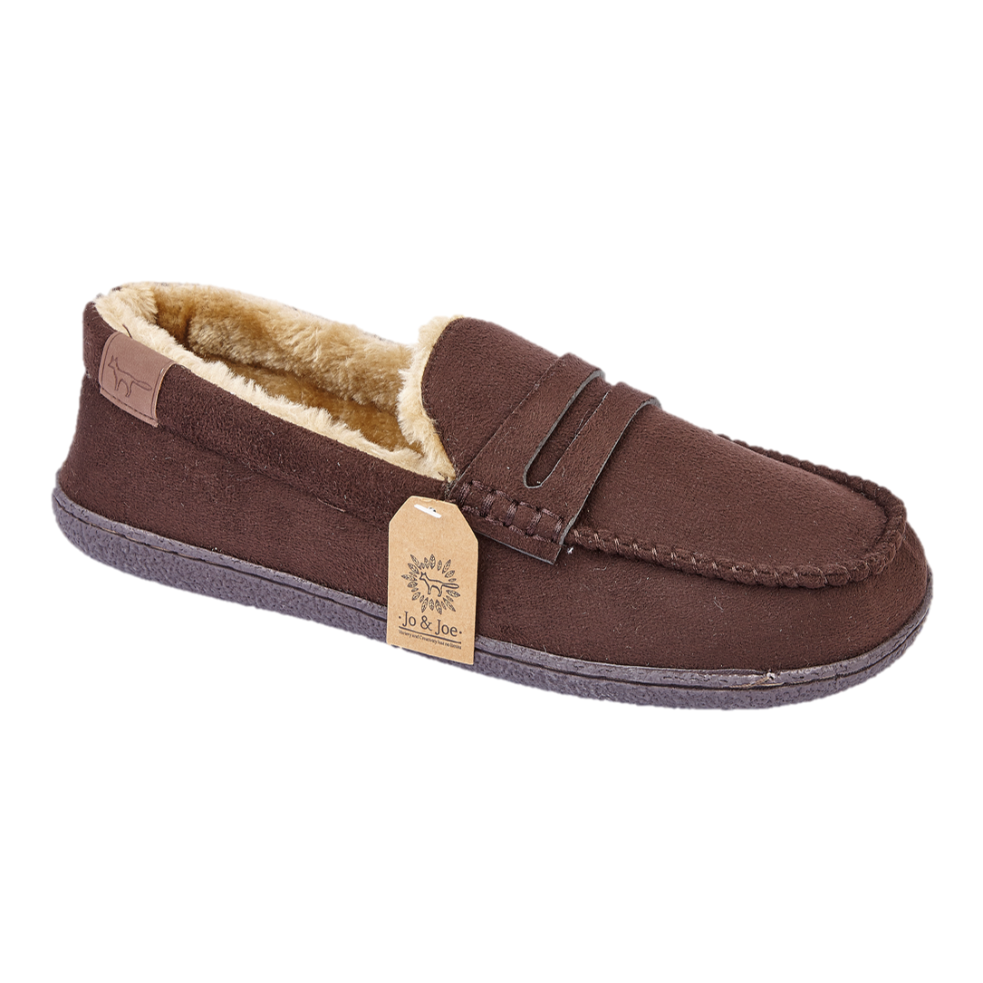 New Hampshire Faux Suede Moccasin Slippers