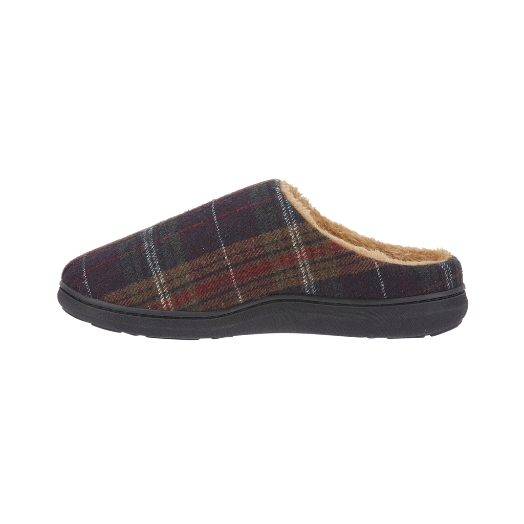Nidderdale Brown Checked Mule Slippers