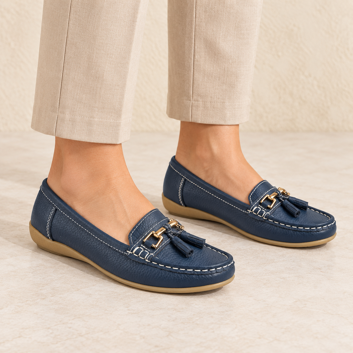 Nautical Leather Tassel Loafers
