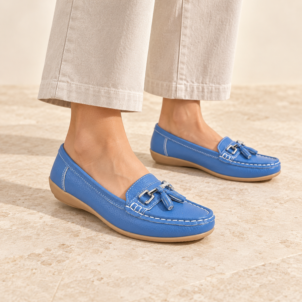 Nautical Leather Tassel Loafers