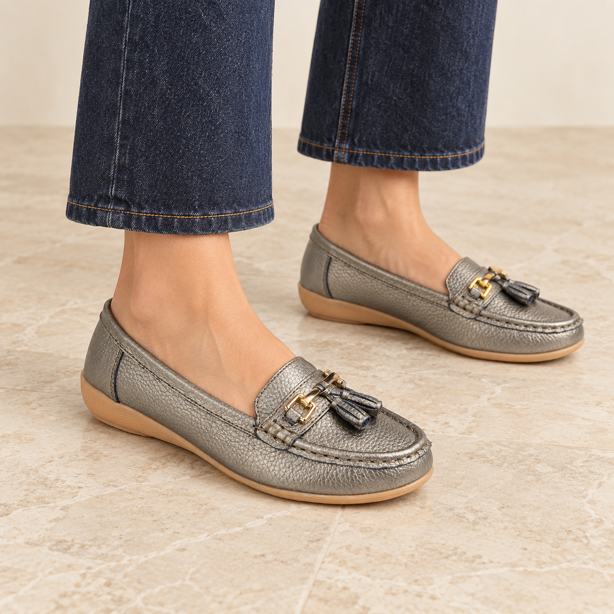 Nautical Leather Tassel Loafers