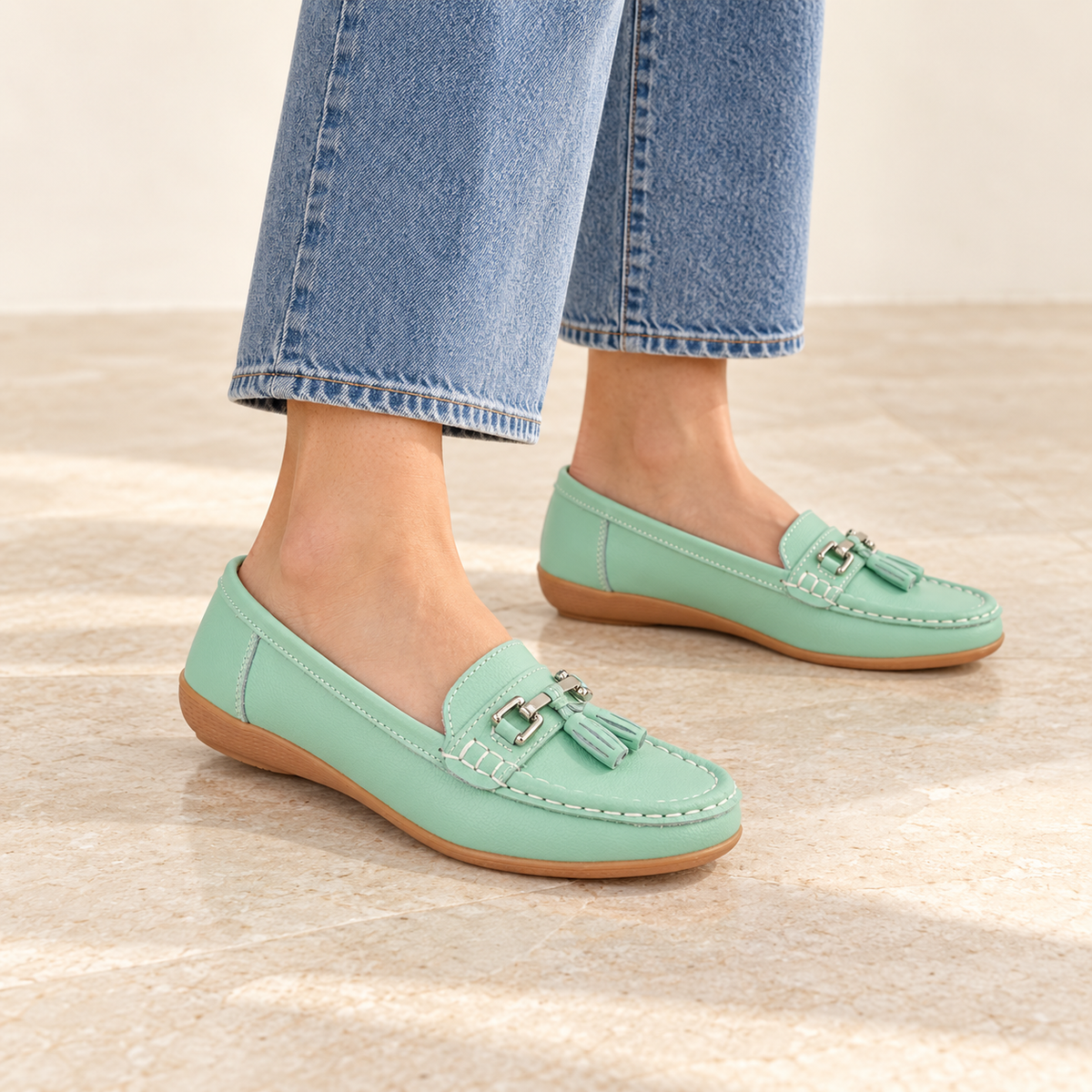 Nautical Leather Tassel Loafers