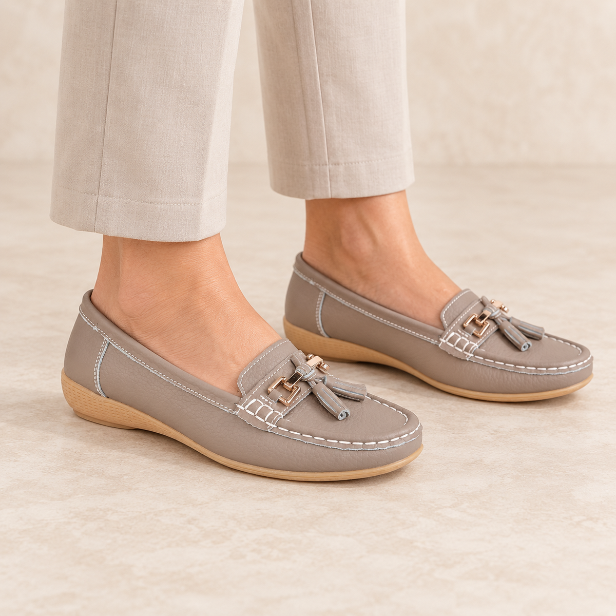 Nautical Leather Tassel Loafers