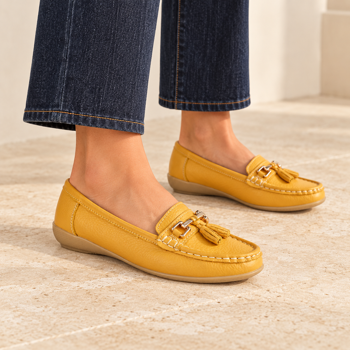 Nautical Leather Tassel Loafers