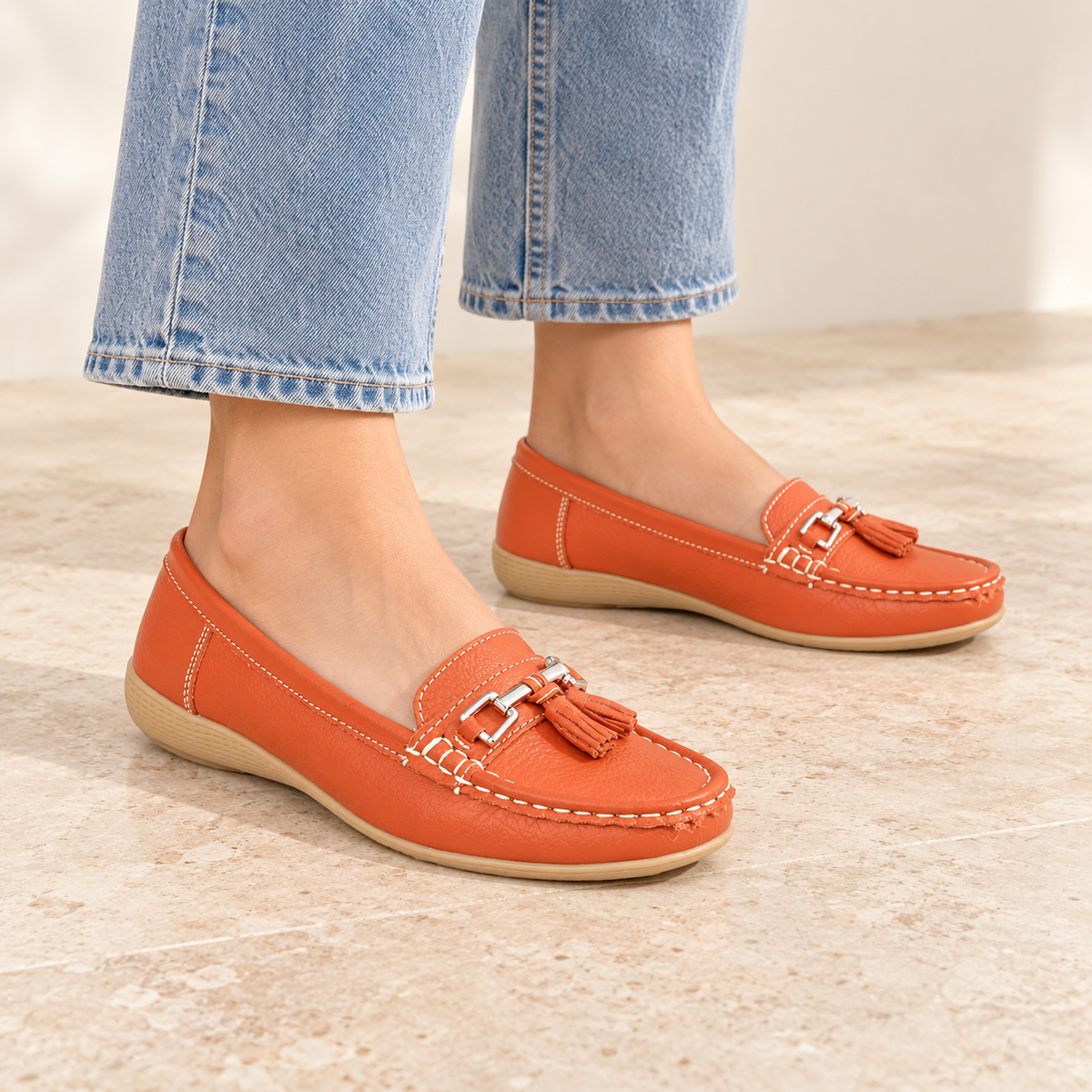 Nautical Leather Tassel Loafers