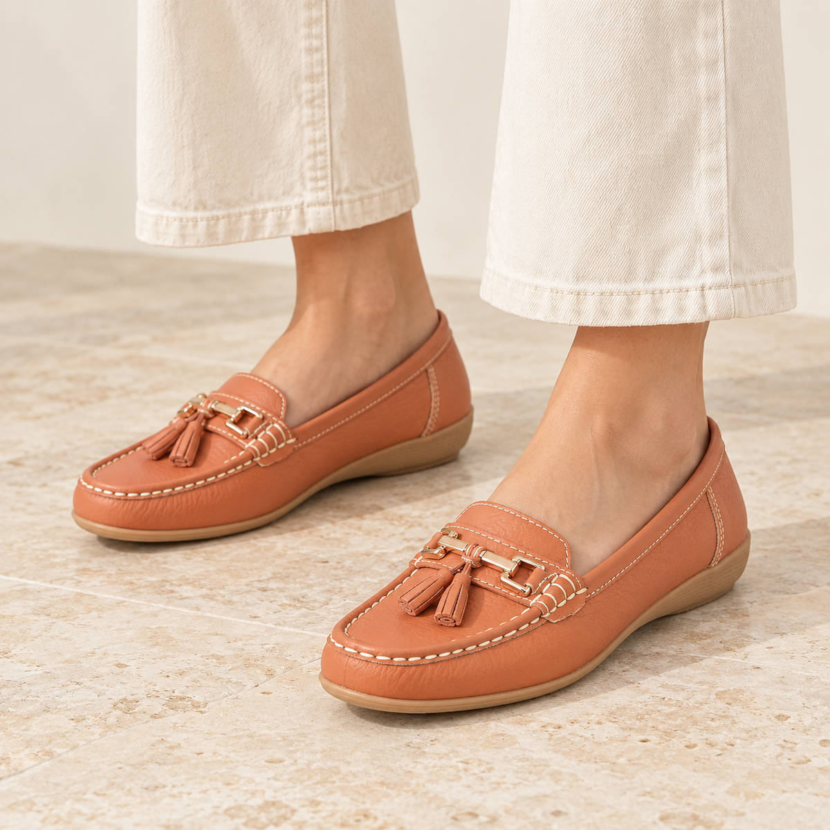 Nautical Leather Tassel Loafers