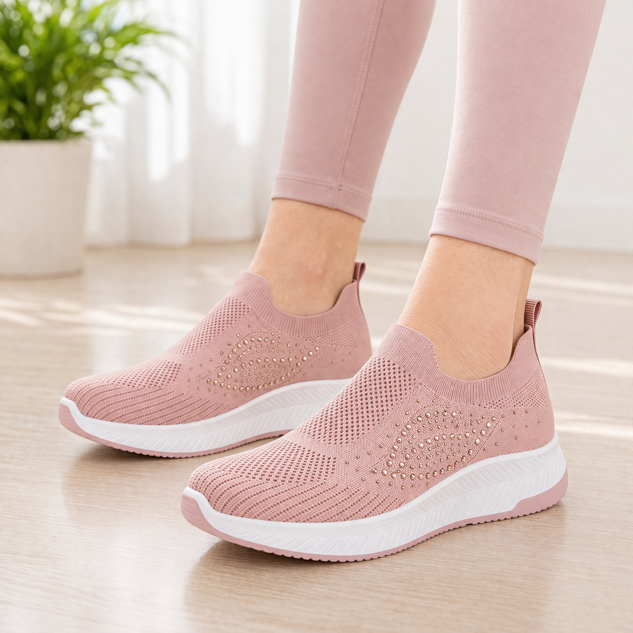Negroni Women's Slip On Leisure Trainers Pink