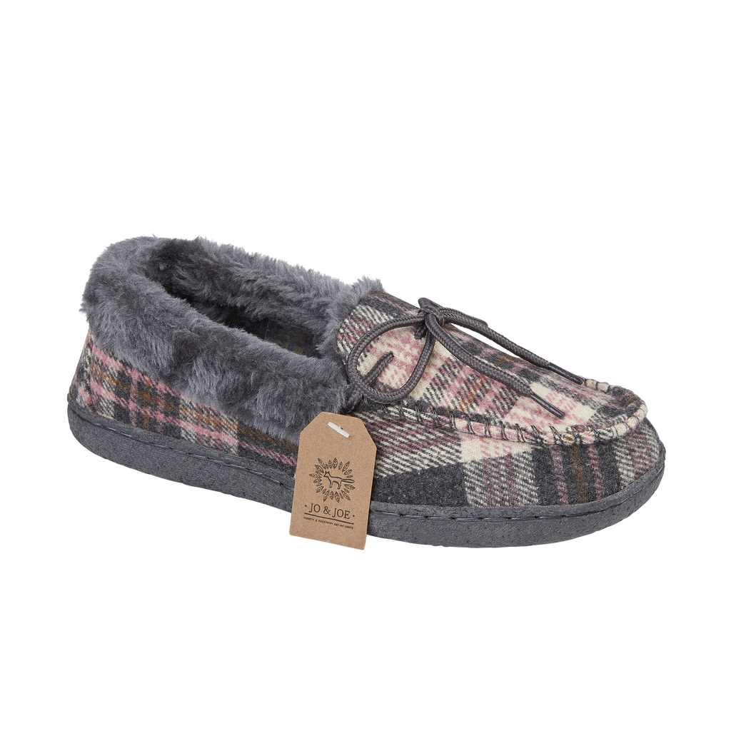 Pembroke Tartan Moccasin Slippers