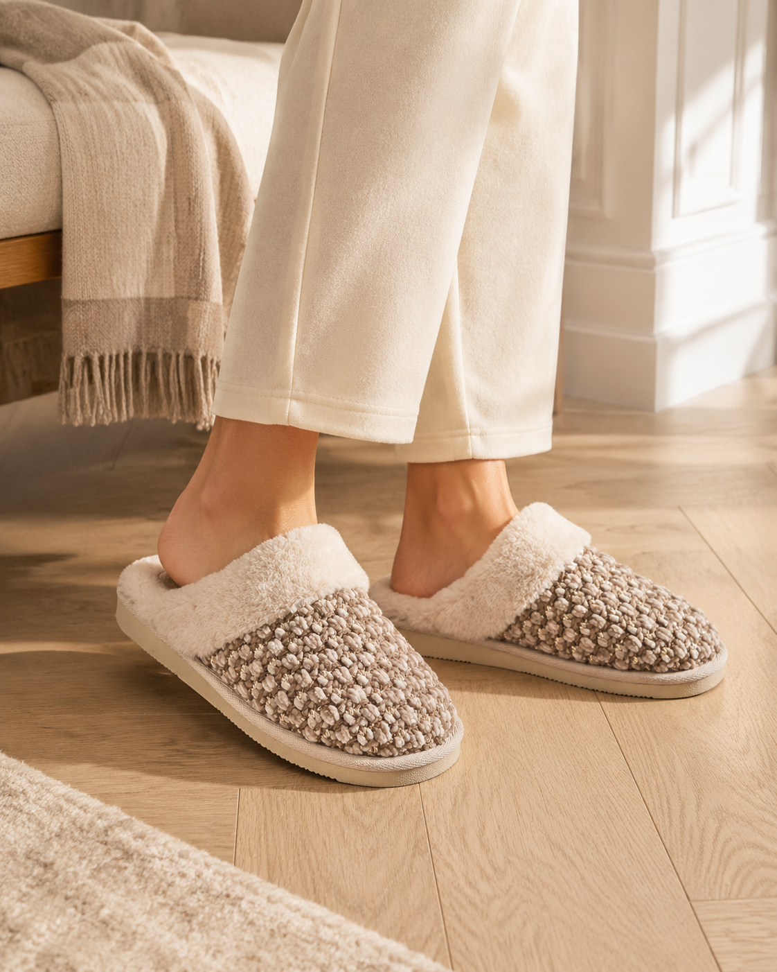 Persian Knitted Mule Slippers