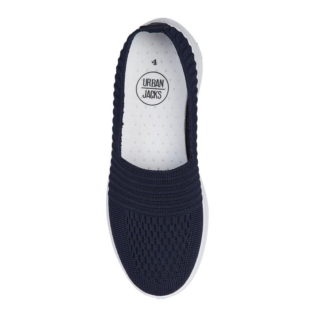 Rum Navy Lightweight Knitted Slip On Shoes