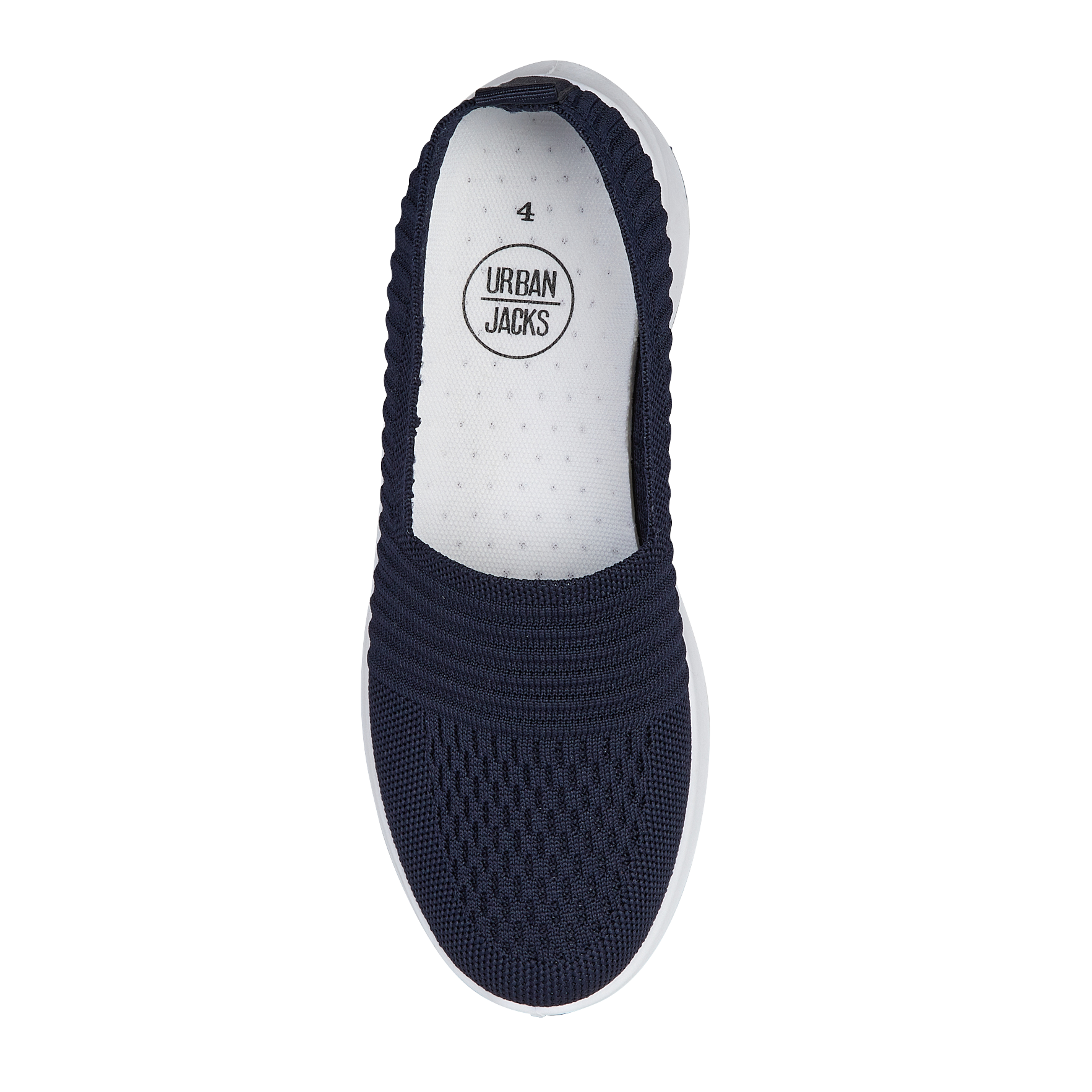 Rum Navy Lightweight Knitted Slip On Shoes