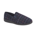 Rupert Navy Patterned Full Slippers