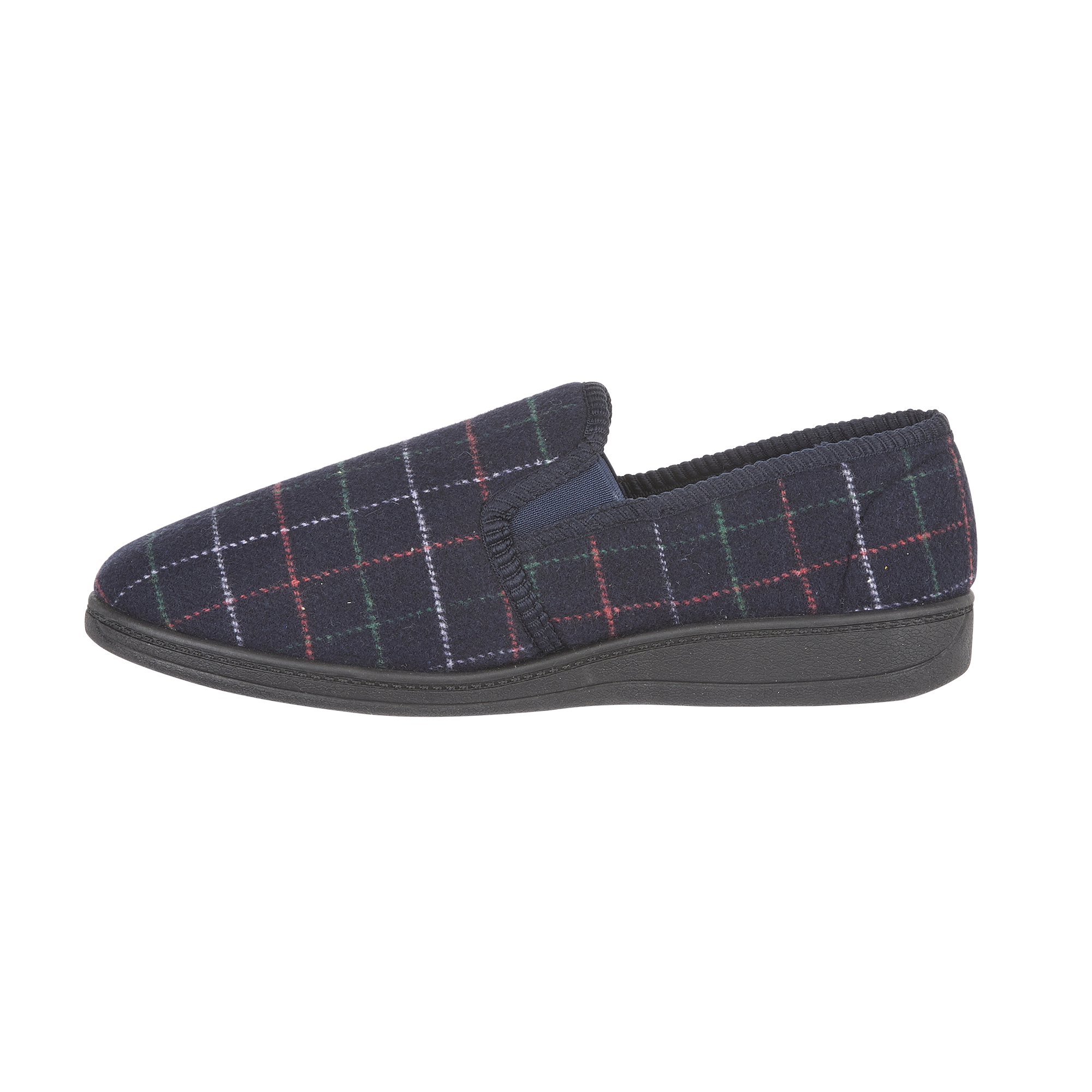 Rupert Navy Patterned Full Slippers