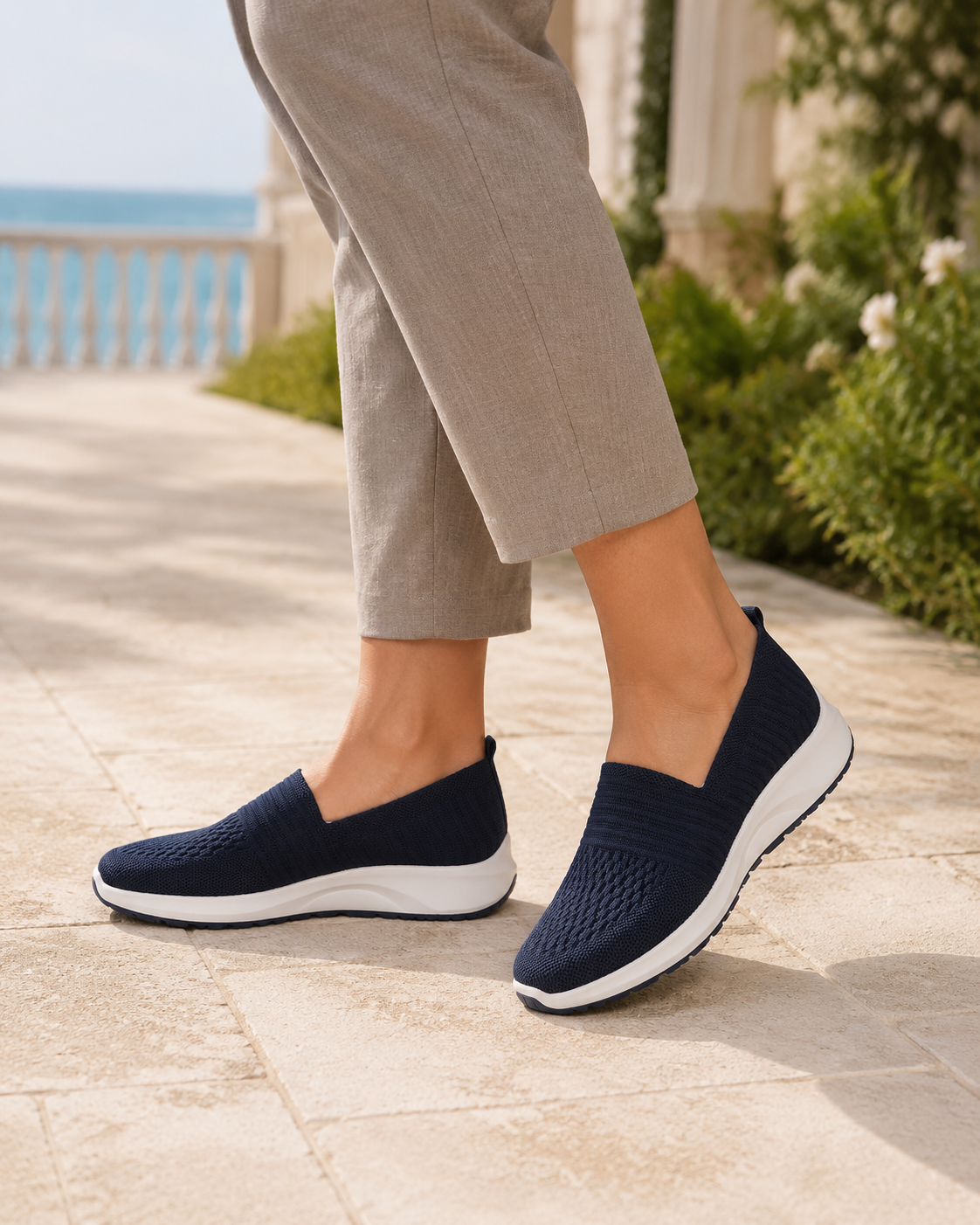Rum Lightweight Knitted Slip On Shoes