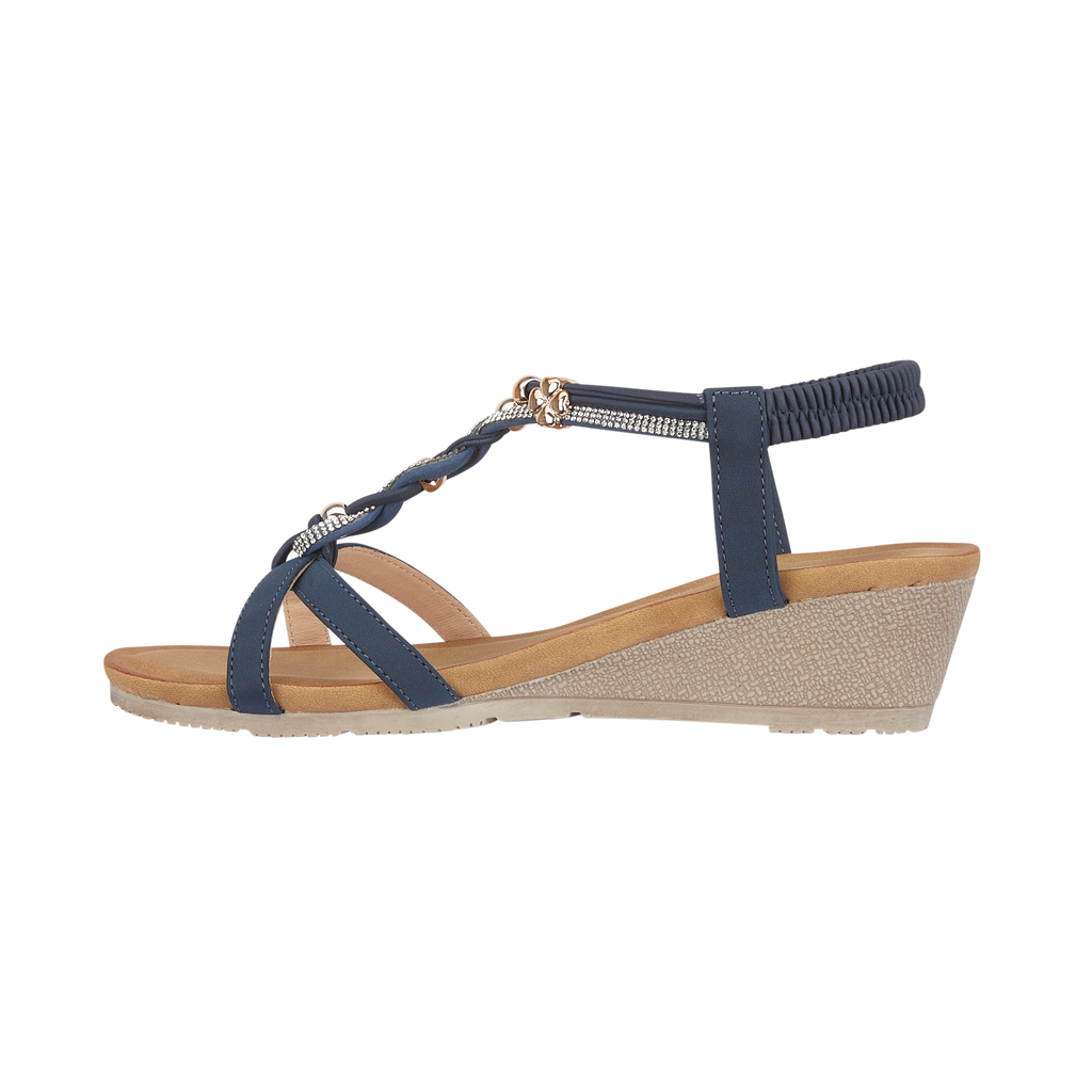 Samphire Elasticated Wedge Sandal
