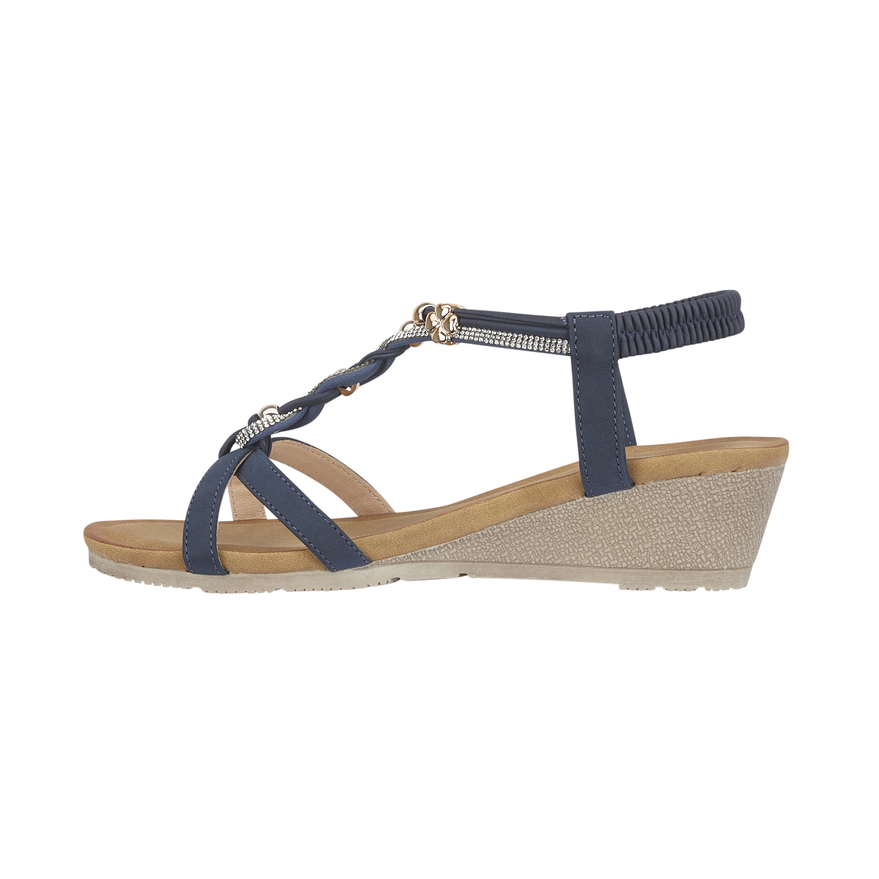 Samphire Elasticated Wedge Sandal