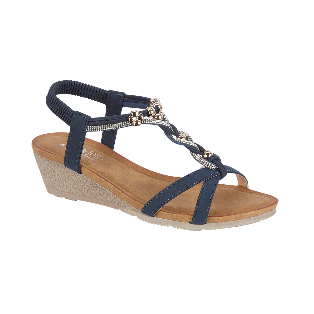 Samphire Elasticated Wedge Sandal