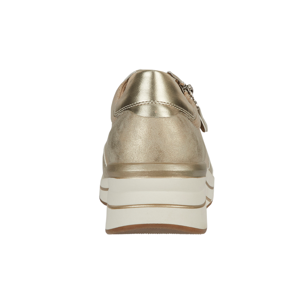 Saville Gold Wedge Casual Trainers