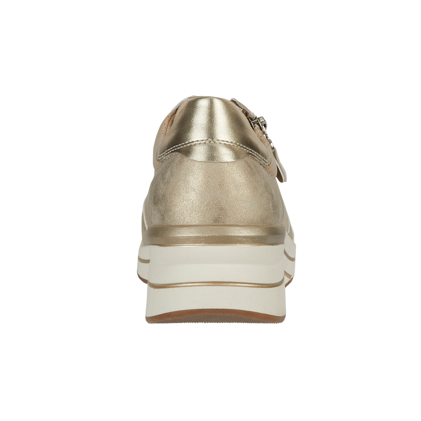 Saville Gold Wedge Casual Trainers