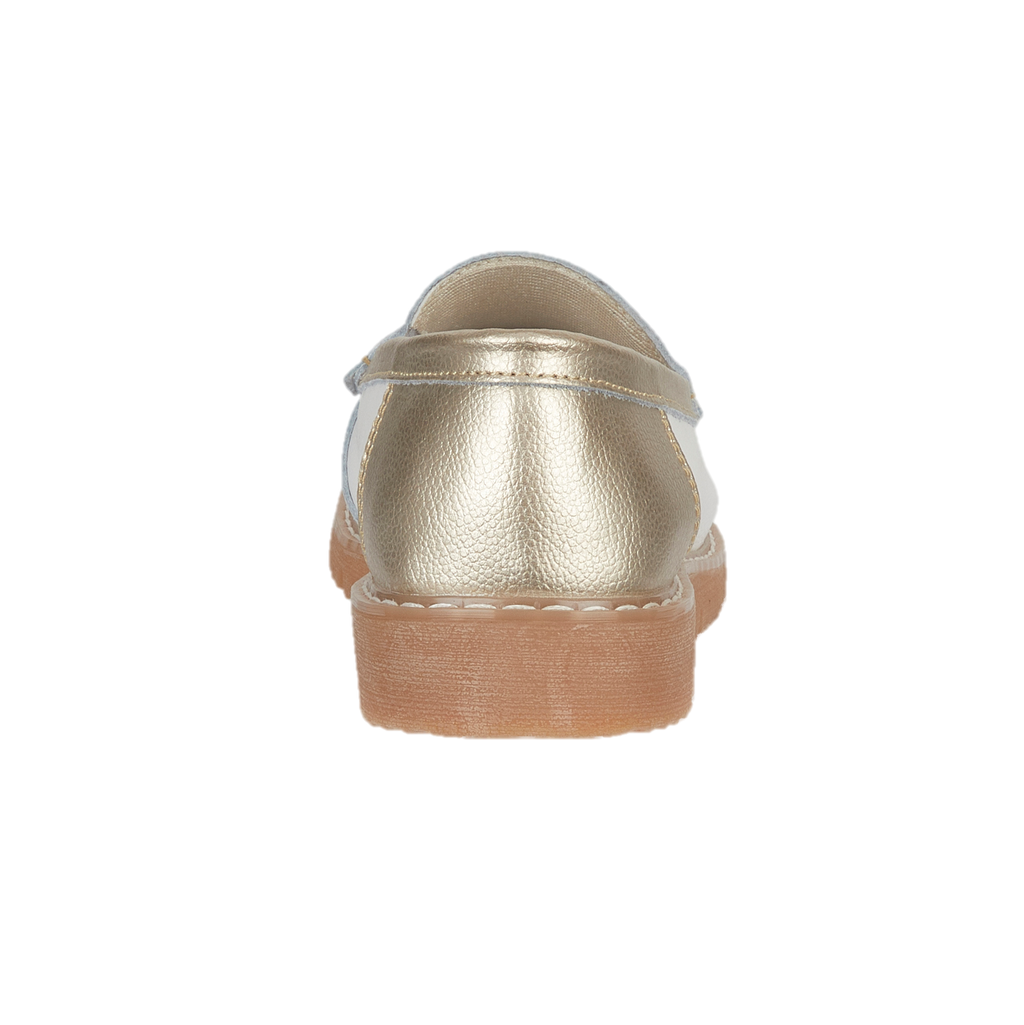 Sea Breeze Saddle Trim Leather Loafers