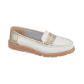 Sea Breeze Saddle Trim Leather Loafers