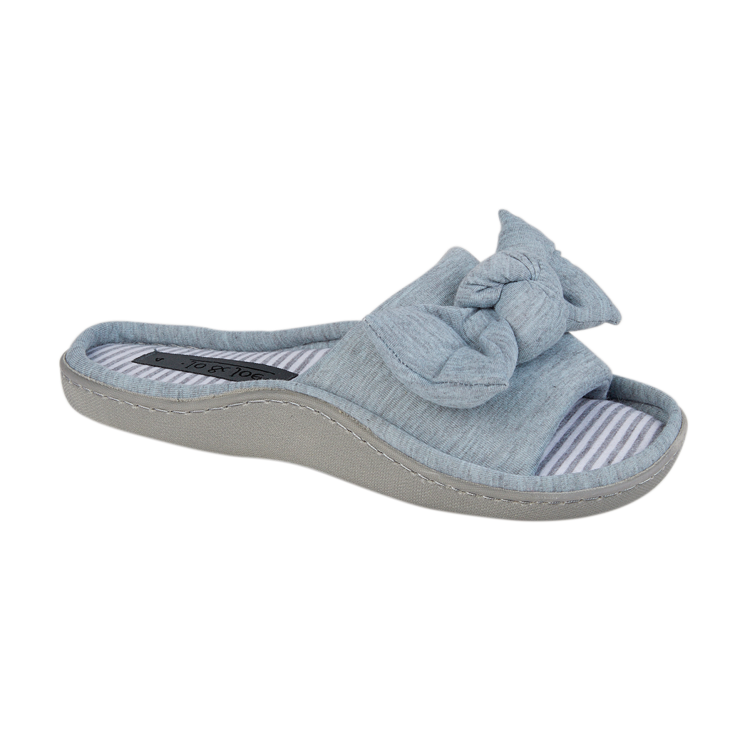Serenity Grey Open Toe Mule Sliders